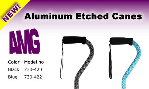 DRV-Drive Medical Cane Aluminum Etched Blue