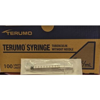 Terumo Terumo Sterile Syringe Only Tuberculin Slip Tip 1ml 100/bx
