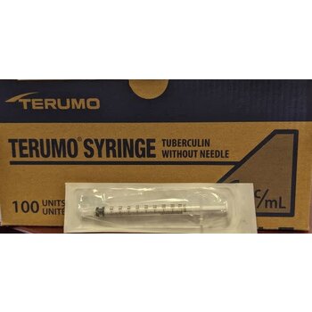 TRMO-Terumo Terumo Sterile Syringe Only Tuberculin Slip Tip 1ml 100/bx