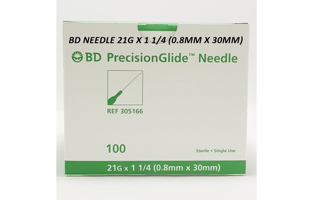 BD PrecisionGlide Hypodermic Needle 100/bx