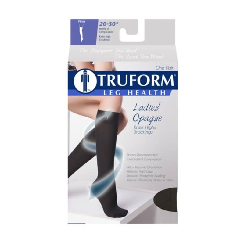 Airway Surgical Opaque Compression Sock for Women 20-30mmHg - Med