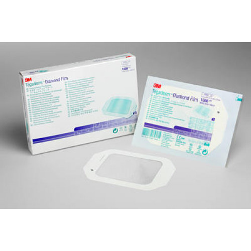 3M Tegaderm Diamond Pattern Film Dressing 4 x 4 3/4 - Single
