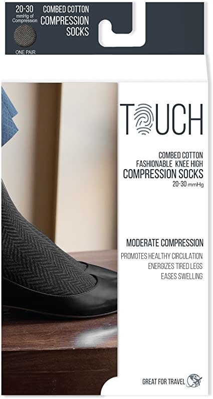 TCH-Touch Touch Combed Cotton Compression Sock Women 20-30 mmHg