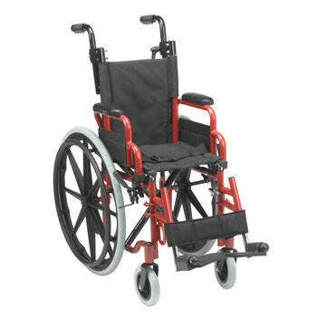 DRV-Drive Medical Pediatric Youth Wheelchair Red Wallaby 12" 150lbs