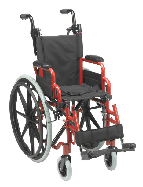 DRV-Drive Medical Pediatric Youth Wheelchair Red Wallaby 12" 150lbs