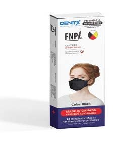 DNT-DENT-X Dent-X Made in Canada N95 5 layers Foldable Earloop 10/bk