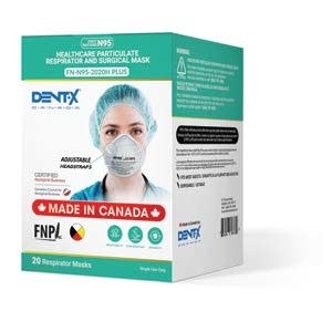 DENT-X Healthcare Particulate Respirator N95 2020H Plus Made in Canada