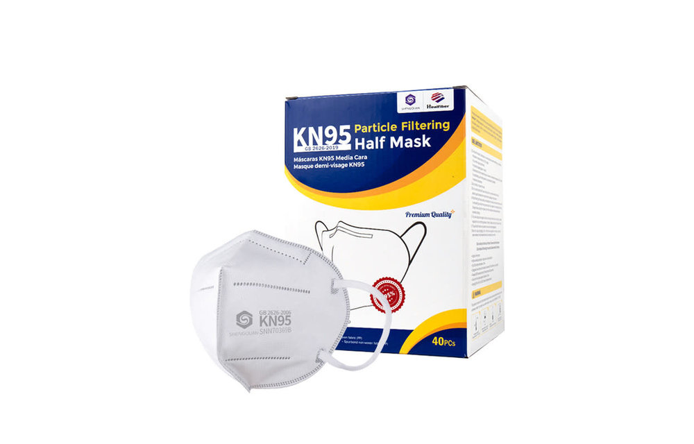 KN95 Protective Face Mask Ear Loop 40/bx