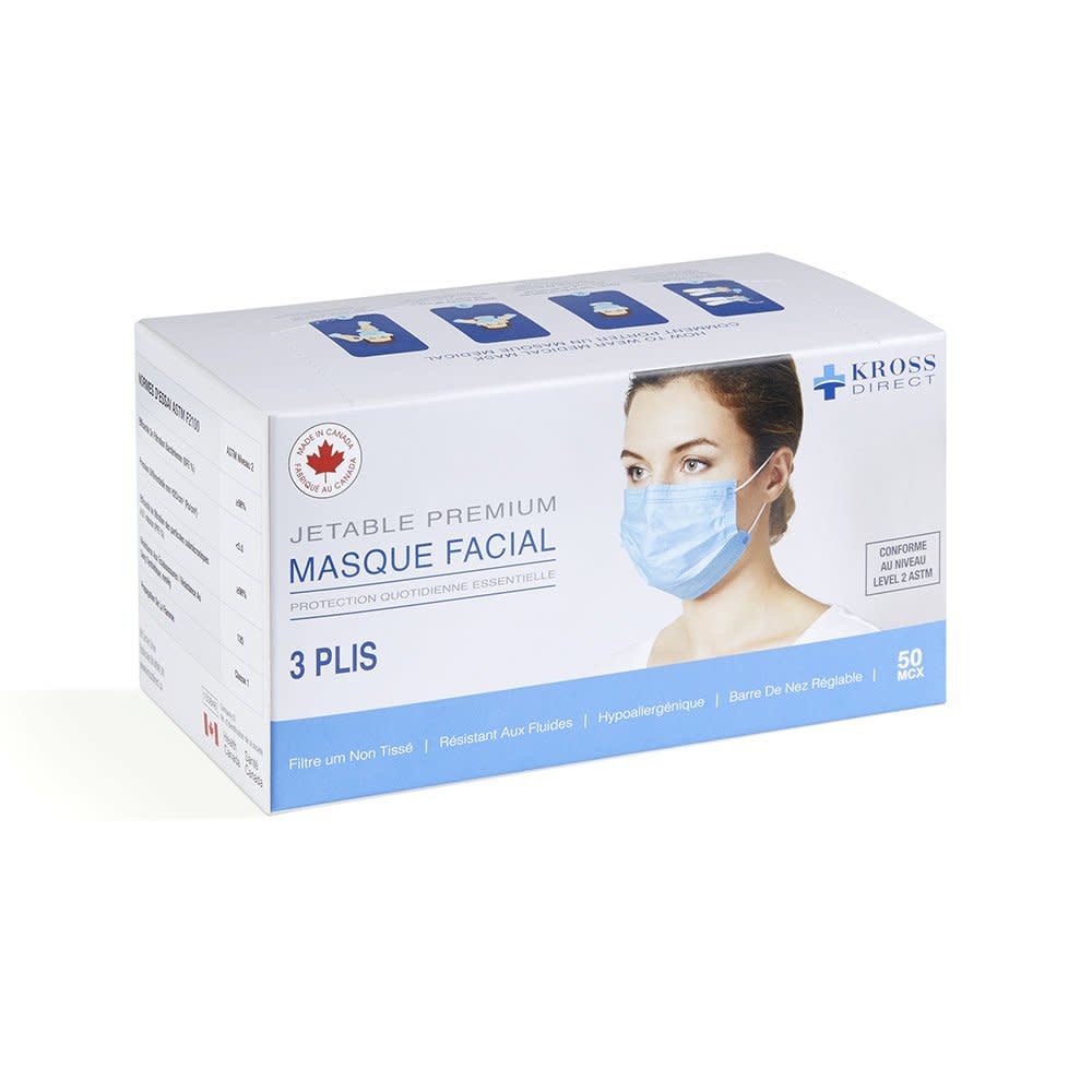 KD-Kross Direct Kross Level 2 ASTM Medical Face Masks Anti-Fog 50/bx