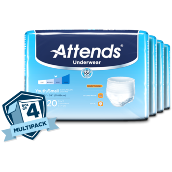 Attends Attends Underwear Small 4 bags of 20   80/box