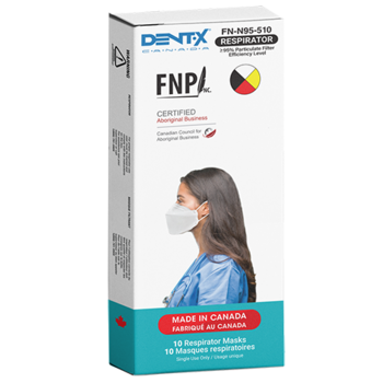 DENT-X Dent-X Made in Canada N95 5 layers Foldable Earloop 10/bk