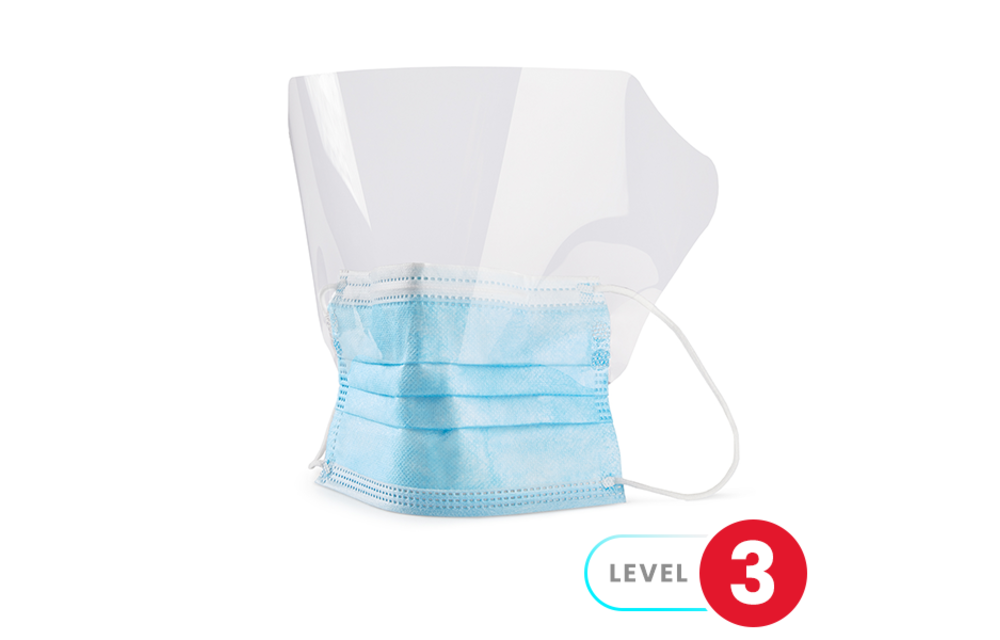 Kross Level 3 ASTM Medical Face Masks with Anti-Fog and Visor 50/bx
