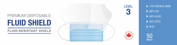 KD-Kross Direct Kross Level 3 ASTM Medical Anti-Fog Face Masks & Visor 50/bx