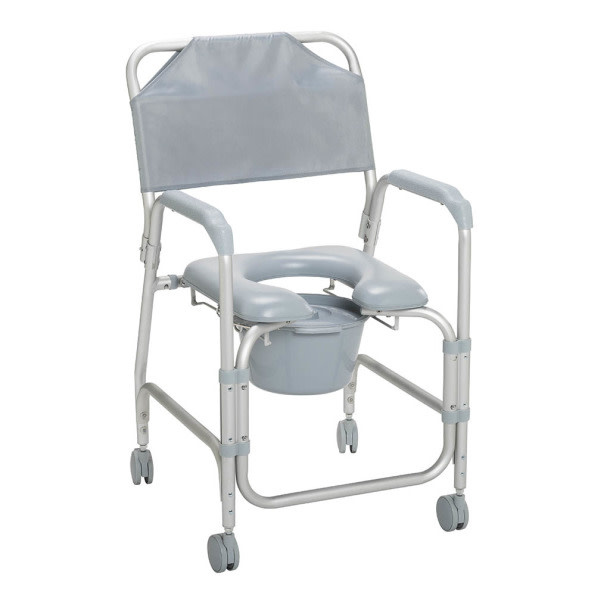 Drive Medical Deluxe Shower Seat & Commode Chair w/Castors