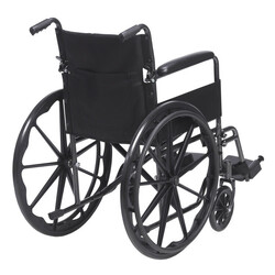 Drive Medical Drive Silver Sport 1 Wheelchair (Fixed) Full Arm (FA) Foot Rest (SF) 18" 250lbs