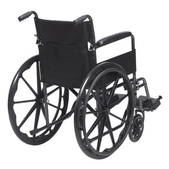 Drive Medical Drive Silver Sport 1 Wheelchair (Fixed) Full Arm (FA) Foot Rest (SF) 18" 250lbs
