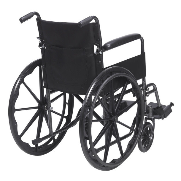 DRV-Drive Medical Drive Silver Sport 1 Wheelchair (Fixed) Full Arm (FA) Foot Rest (SF) 18" 250lbs