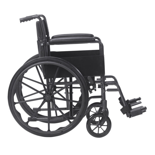 DRV-Drive Medical Drive Silver Sport 1 Wheelchair (Fixed) Full Arm (FA) Foot Rest (SF) 18" 250lbs