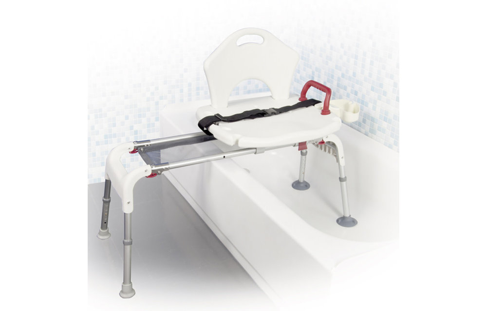 Drive Transfer Bench w/Sliding Seat & Fold-up Legs 300lbs