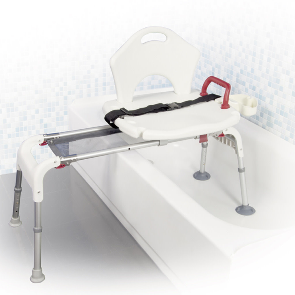 Drive Transfer Bench w/Sliding Seat & Fold-up Legs 300lbs