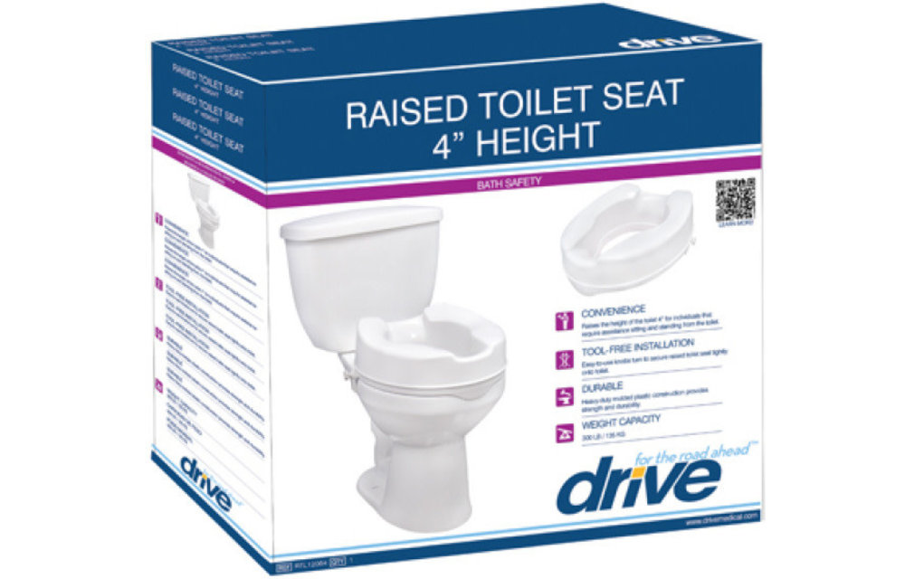 Drive Raised Toilet Seat w/Out Lid 6"