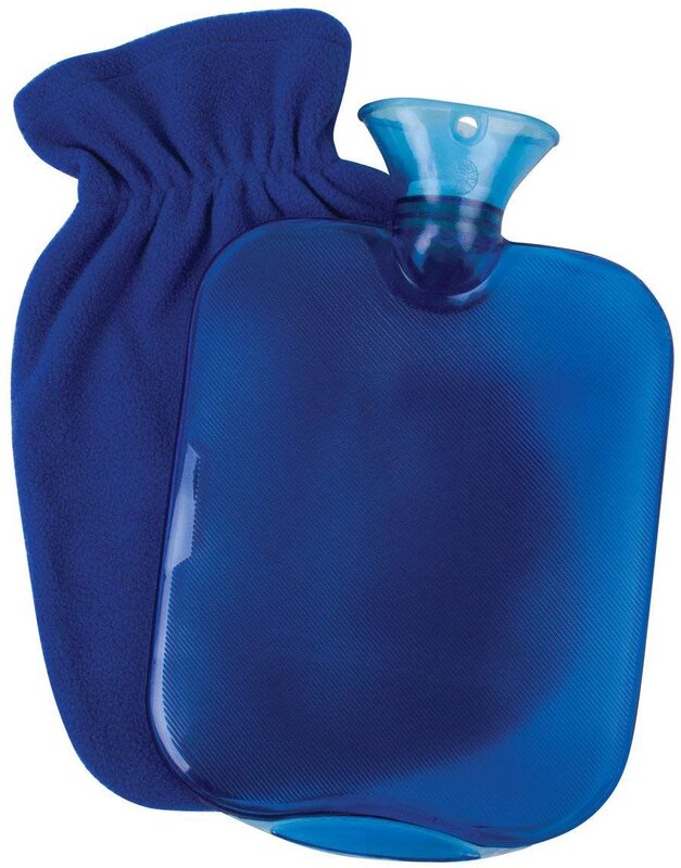 Carex Hot Water Bottle with Fleece Cover 2qtr - Med Supplies
