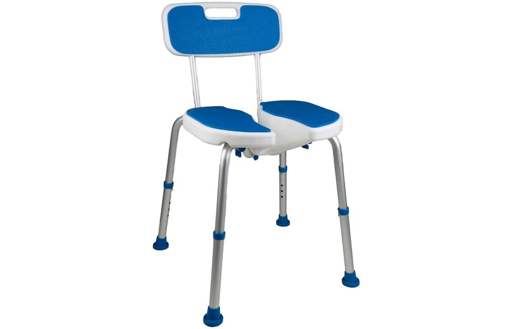 PCP Adjustable Padded Bath Chair w/Hygienic Cutout