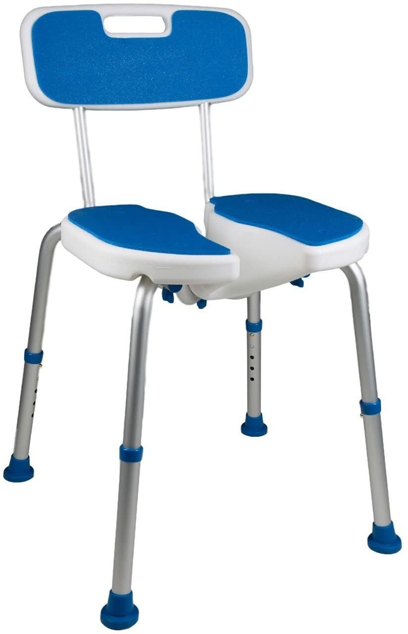 PCP Adjustable Padded Bath Chair w/Hygienic Cutout