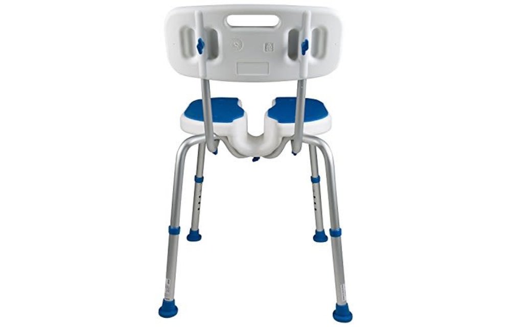 Adjustable Padded Bath Seat w/Hygienic Cutout