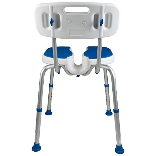 PCP Adjustable Padded Bath Chair w/Hygienic Cutout