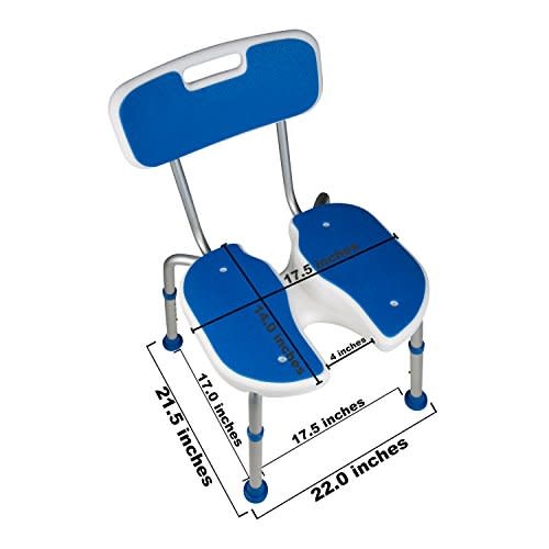 PCP Adjustable Padded Bath Chair w/Hygienic Cutout