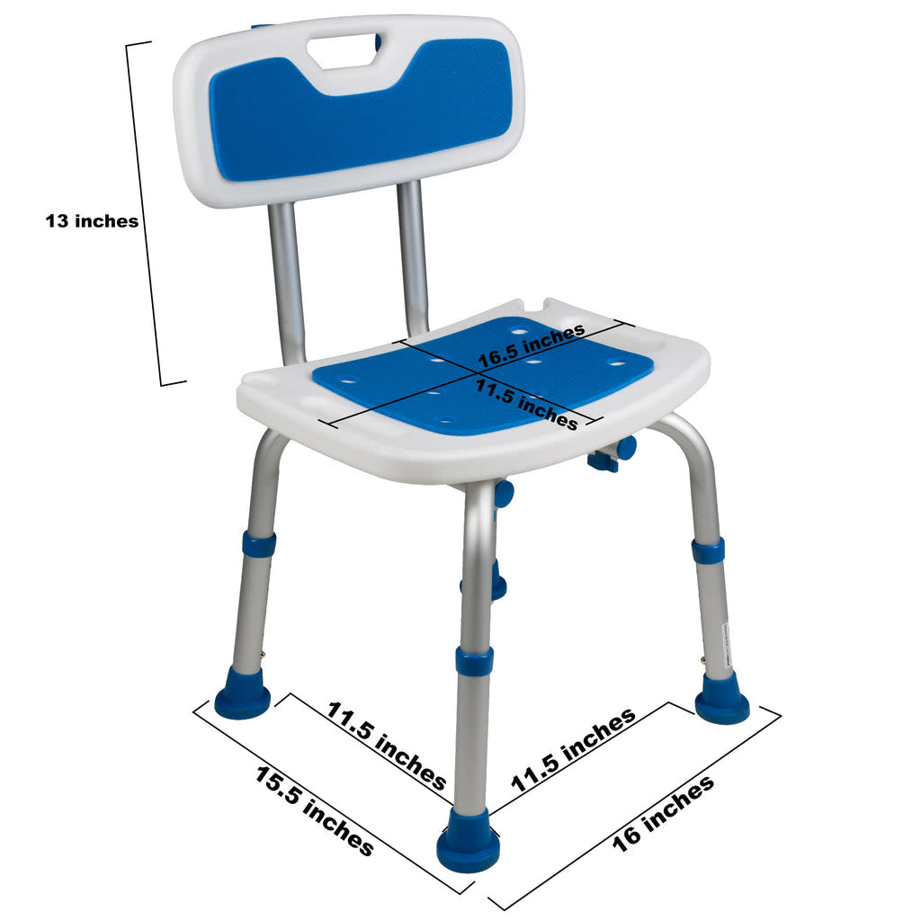 PCP-PCP Medical PCP Adjustable Padded Bath Seat w/Back