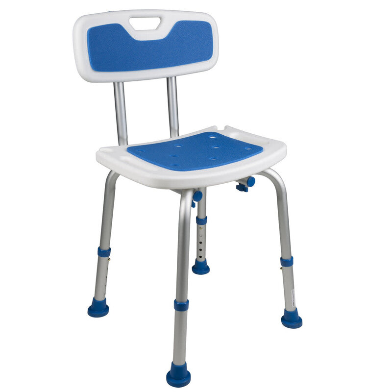 Adjustable Padded Bath Safety Seat w/Back - Med Supplies