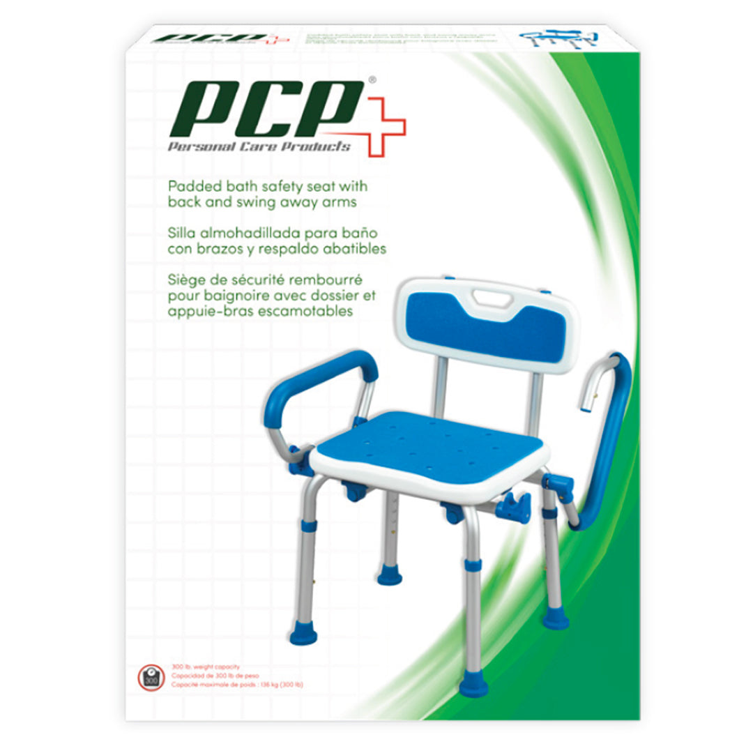 PCP-PCP Medical PCP Shower Chair w/Back & Flip-Up Arms