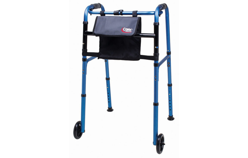 Explorer® Folding Walker 2-Wheel Organizer Bag Included 300lbs