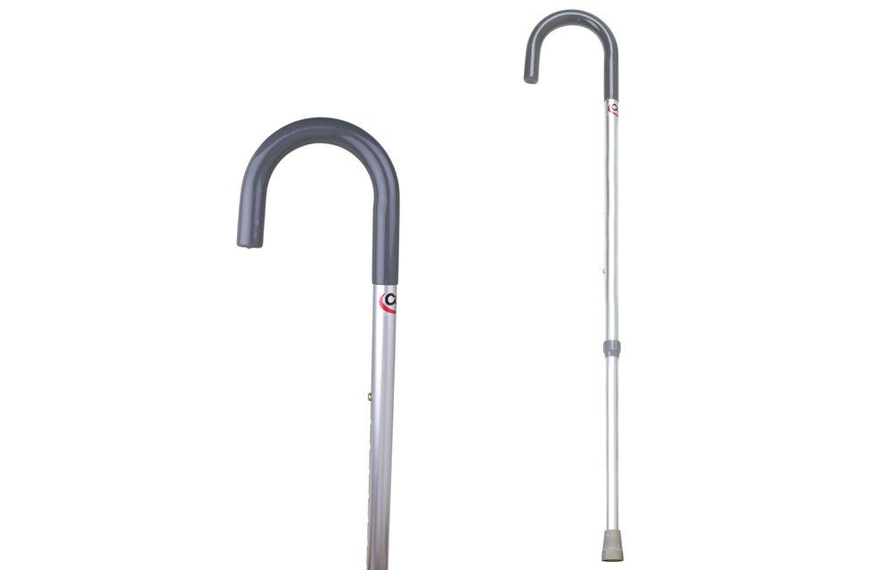 Carex Walking Cane Round Handle Grey