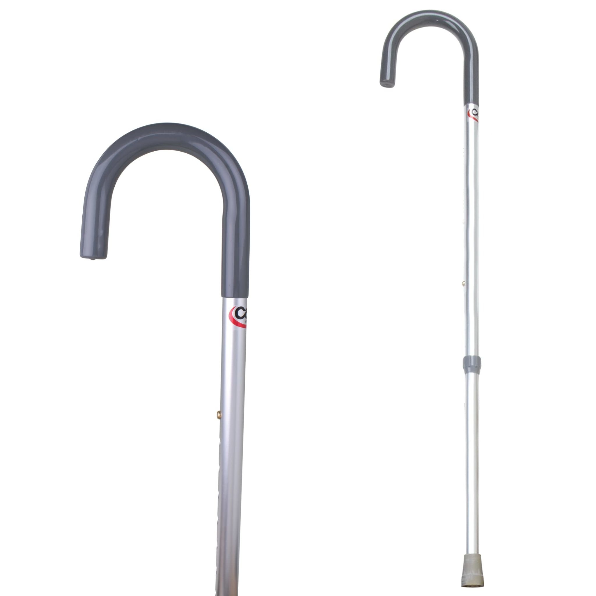 Carex Walking Cane Round Handle Grey