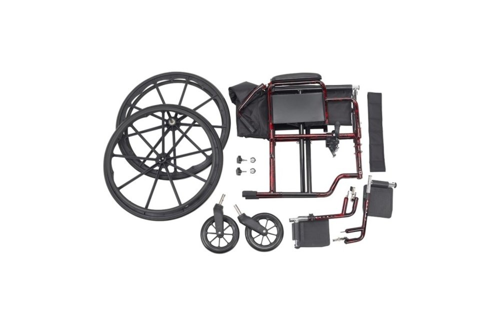 Drive Medical Red Rebel Lightweight Wheelchair