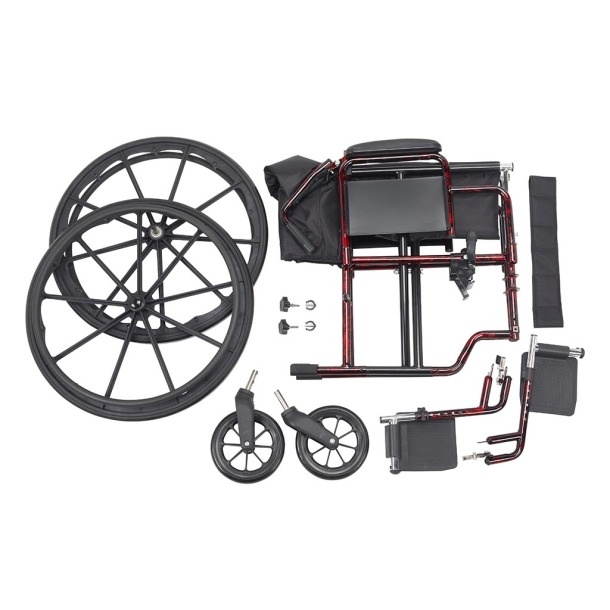 Drive Medical Red Rebel Lightweight Wheelchair