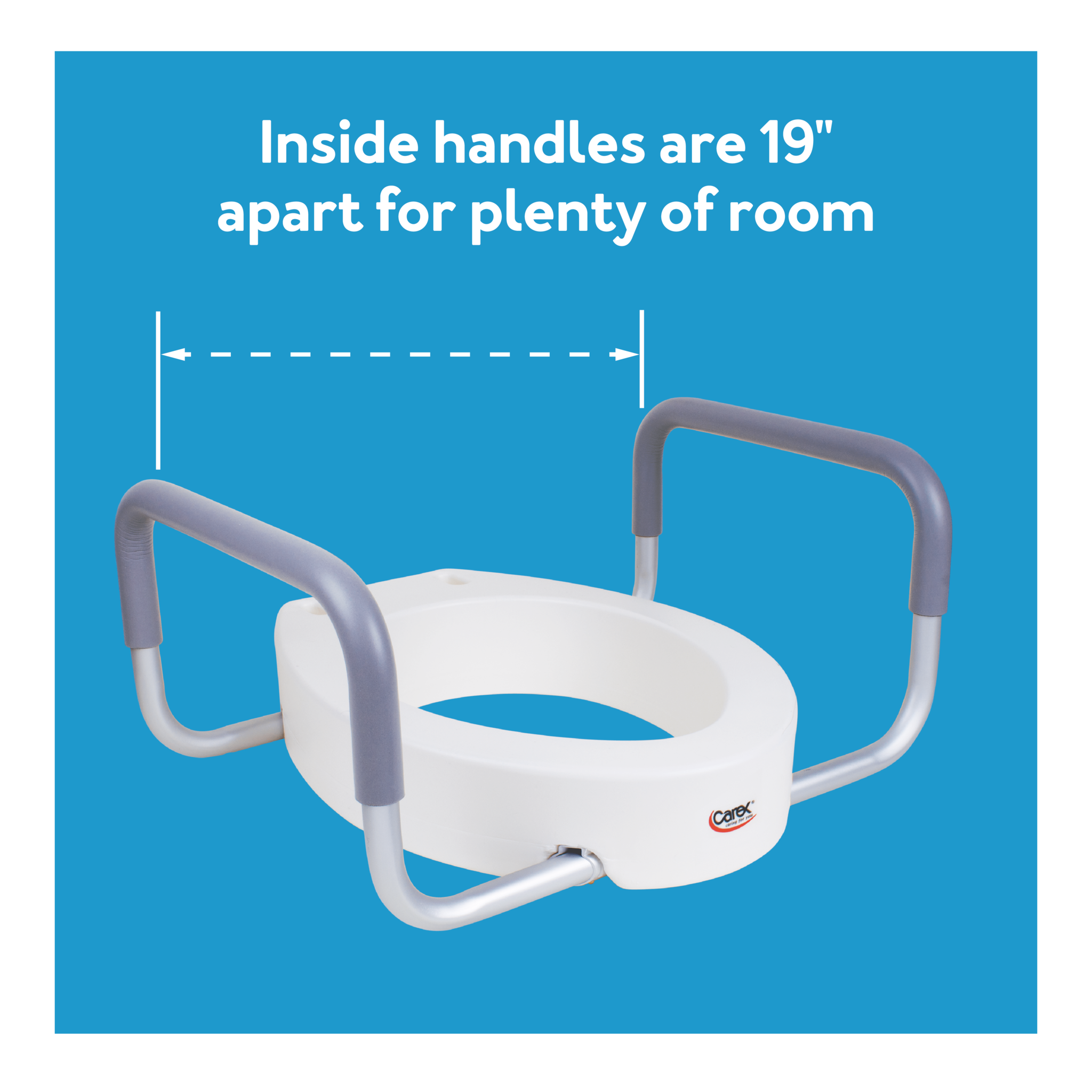 CRX-Carex Carex 3.5" Toilet Seat Elevator w/Handles Elongated