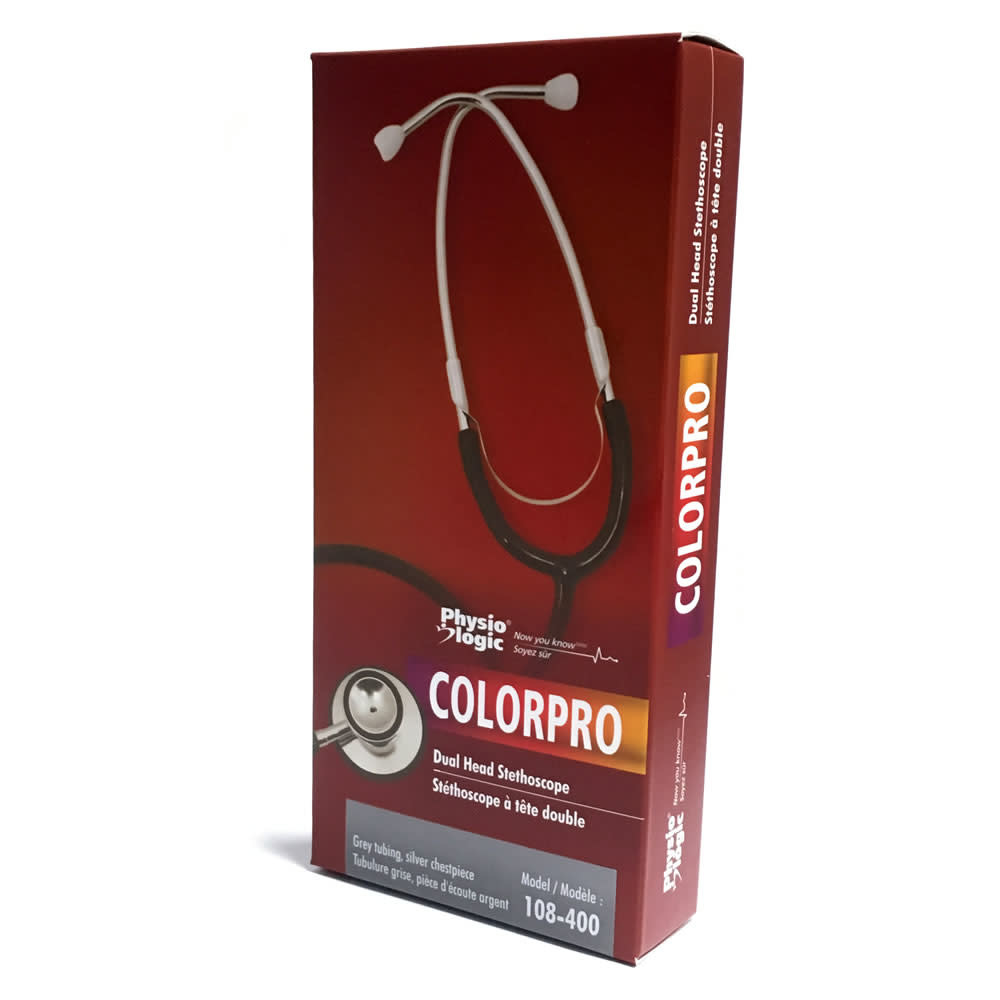 AMG Color Pro Dual Head Stethoscope Silver Chestpiece