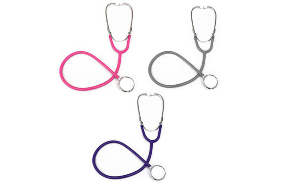AMG Color Pro Dual Head Stethoscope Silver Chestpiece