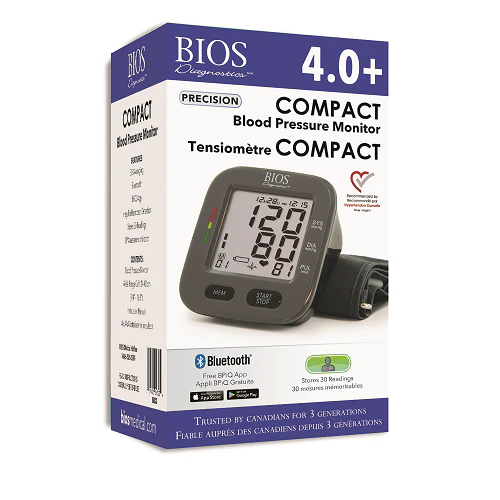 Bios Compact Blood Pressure Monitor with Bluetooth Silver