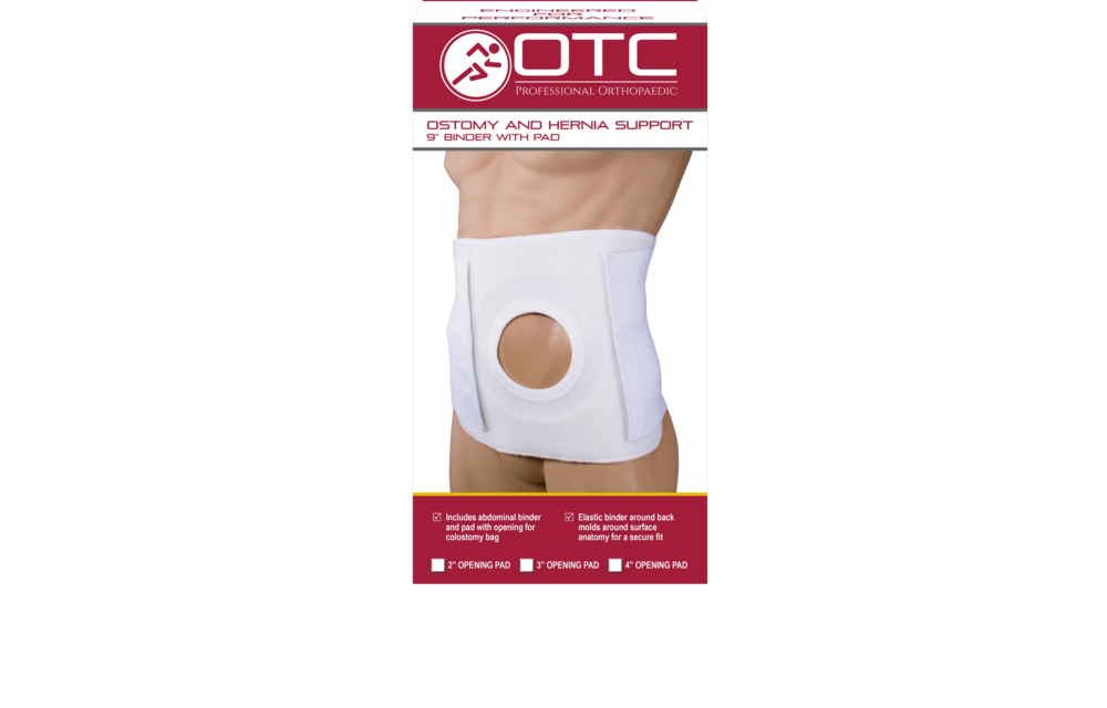 Ostomy & Hernia Support 9" Binder 4" Opening
