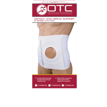 OTC Ostomy & Hernia Support 9" Binder 4" Opening