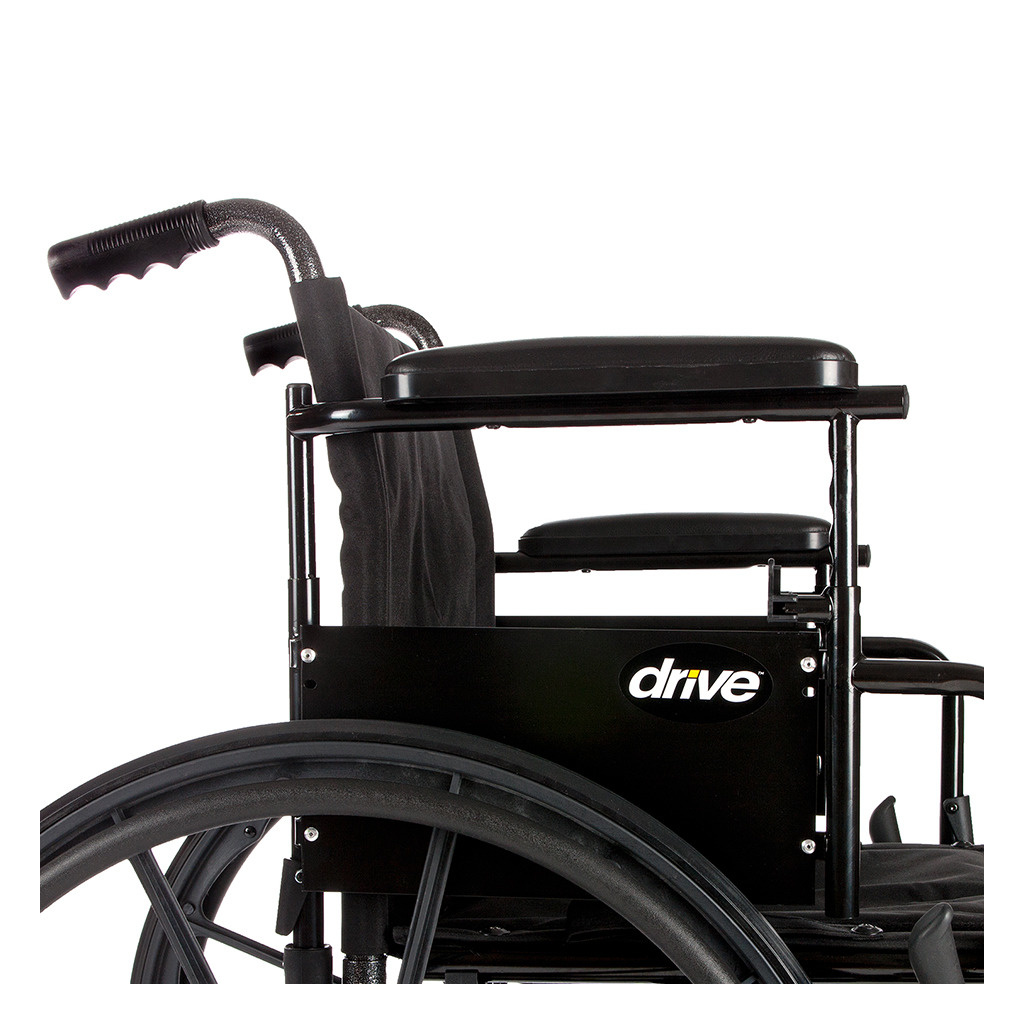 DRV-Drive Medical Cruiser X4 Wheelchair Adjustable Seat Height Detachable Desk Arm (ADDA) Foot Rest (SF)  300lbs