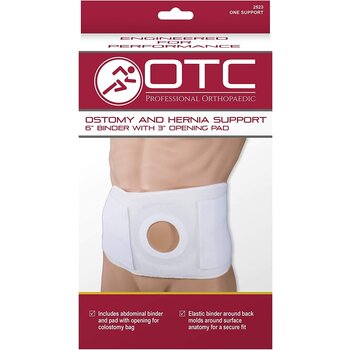 OTC Ostomy & Hernia Support 9" Binder 3" Opening