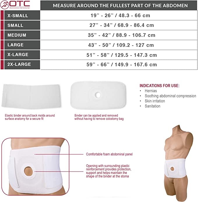 OTC - Airway Surgical Ostomy & Hernia Support 6" Binder 2" Opening