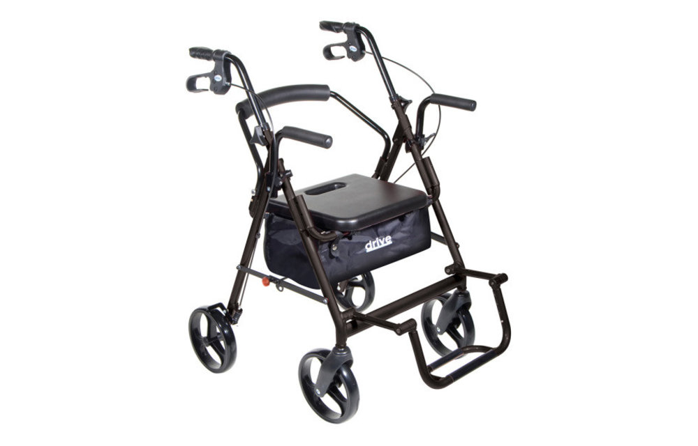 Drive Duet Rollator/Transport Chair 8" Castors Black
