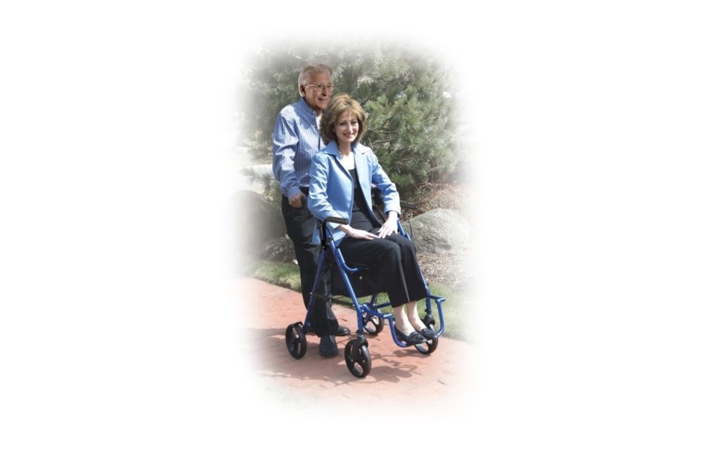 Drive Duet Rollator/Transport Chair 8" Castors Black